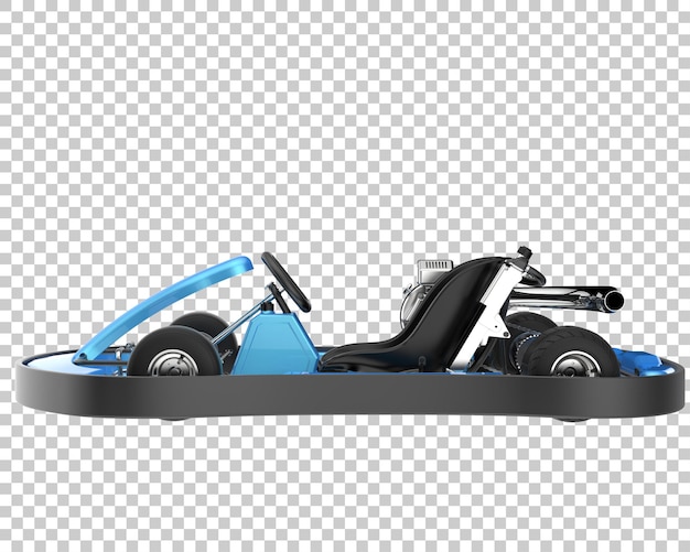 Race car on transparent background. 3d rendering - illustration