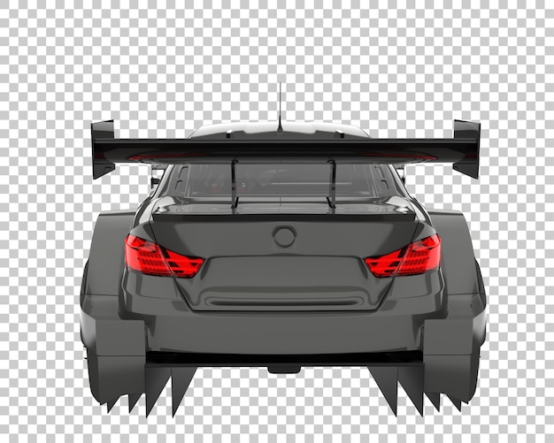 Race car on transparent background. 3d rendering - illustration
