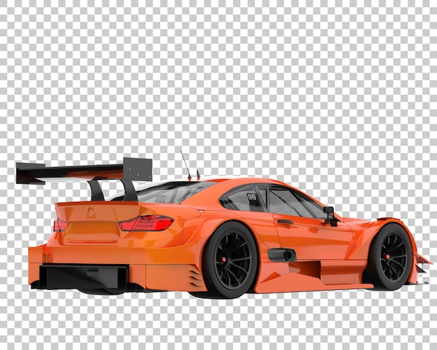 PSD race car on transparent background. 3d rendering - illustration