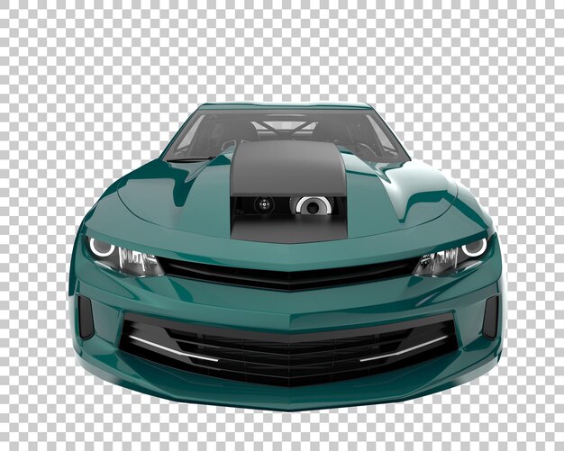 PSD race car on transparent background. 3d rendering - illustration