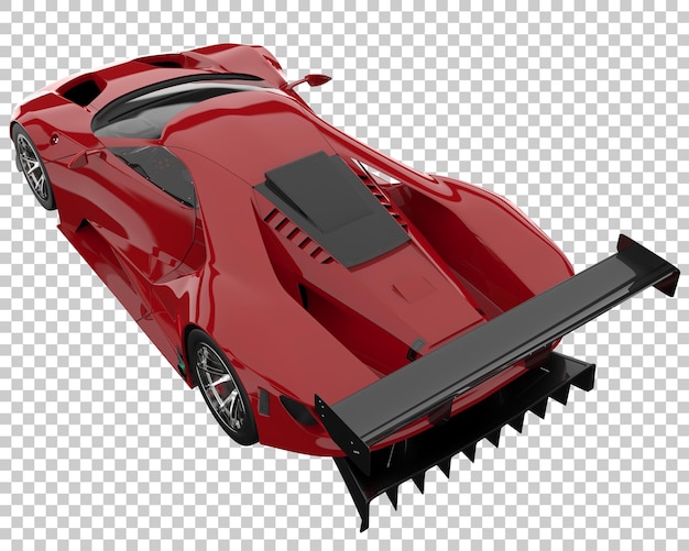 PSD race car on transparent background. 3d rendering - illustration