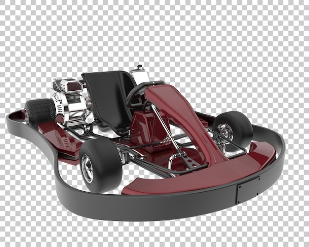 PSD race kart on transparent background. 3d rendering - illustration