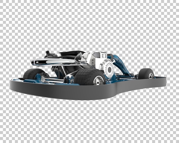 Race kart su sfondo trasparente. rendering 3d - illustrazione