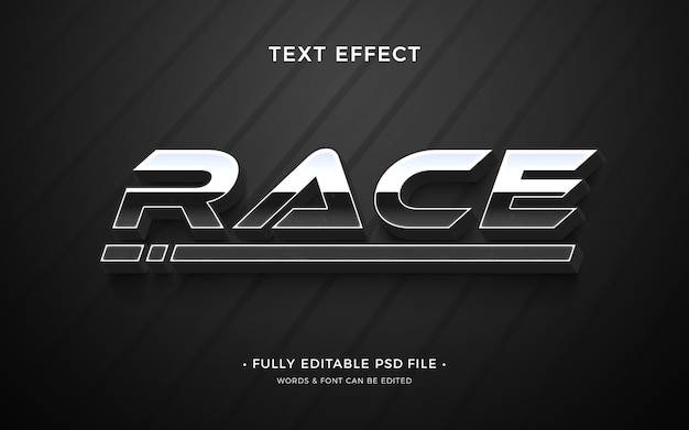 PSD race text effect