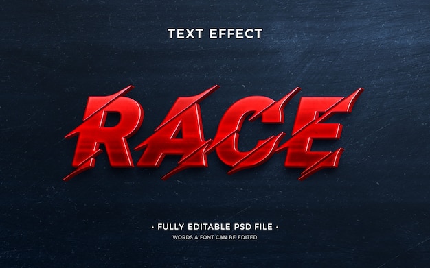 PSD race text effect