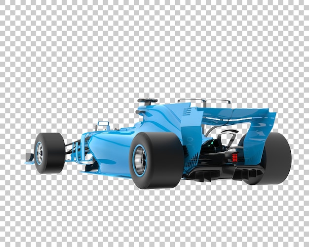 Raceauto op transparante achtergrond. 3d-rendering - illustratie