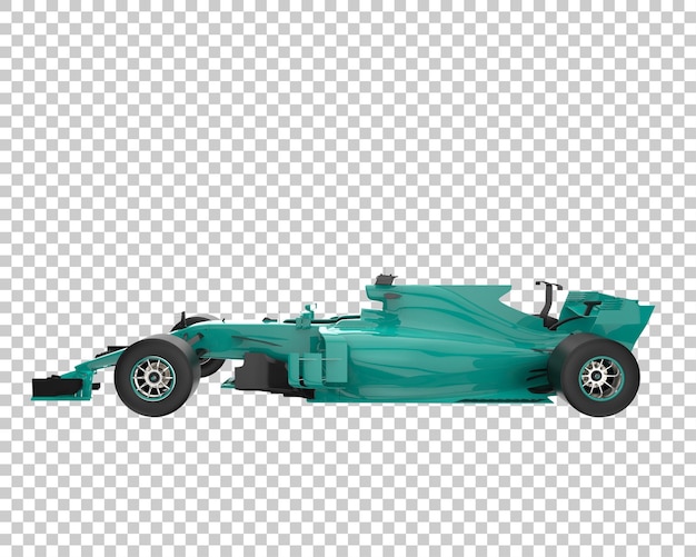 Raceauto op transparante achtergrond. 3d-rendering - illustratie