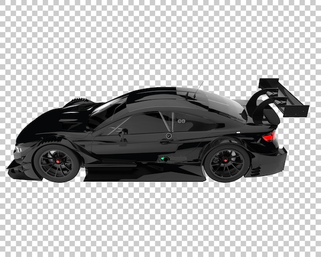 Raceauto op transparante achtergrond. 3d-rendering - illustratie