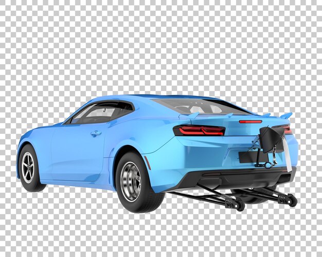 PSD raceauto op transparante achtergrond. 3d-rendering - illustratie