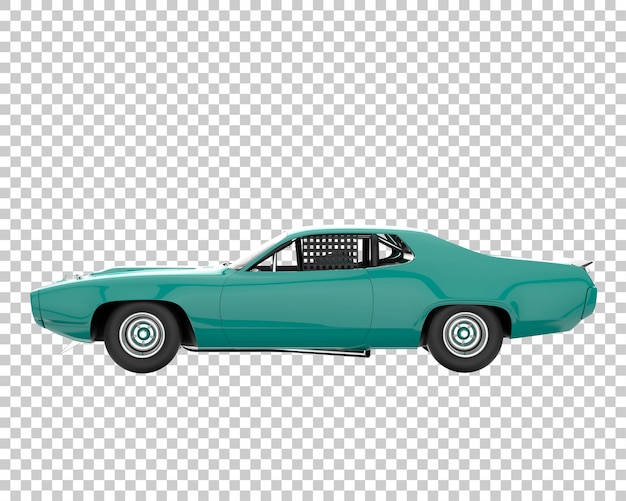 Raceauto op transparante achtergrond. 3D-rendering - illustratie
