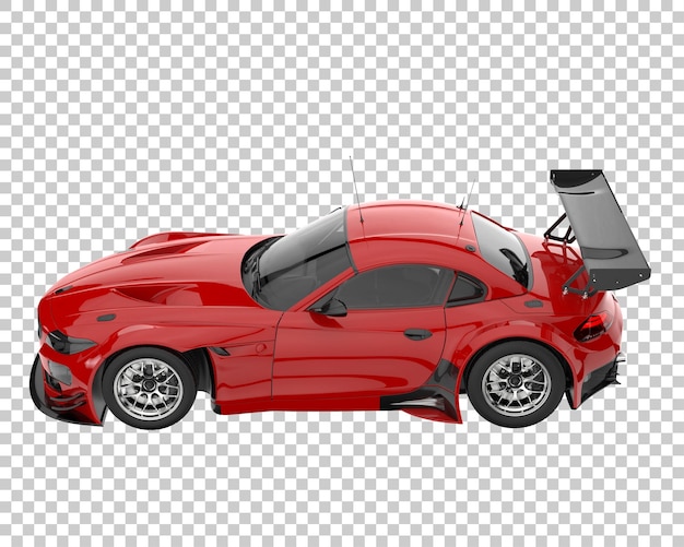 PSD raceauto op transparante achtergrond. 3d-rendering - illustratie