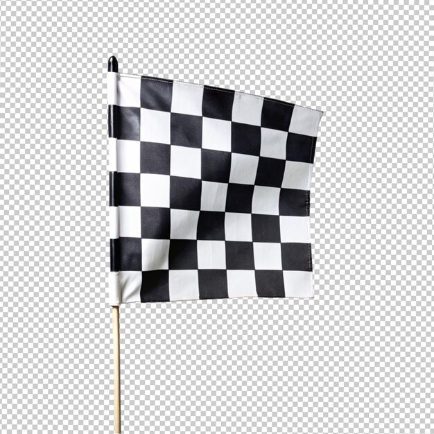 PSD racing flag on transparent background