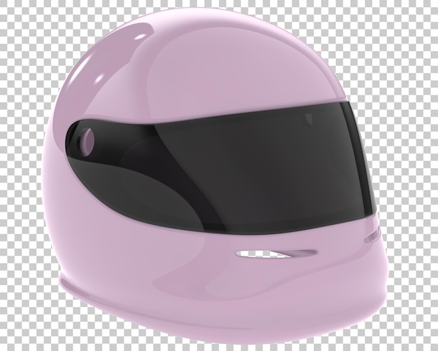 PSD racing helmet on transparent background 3d rendering illustration