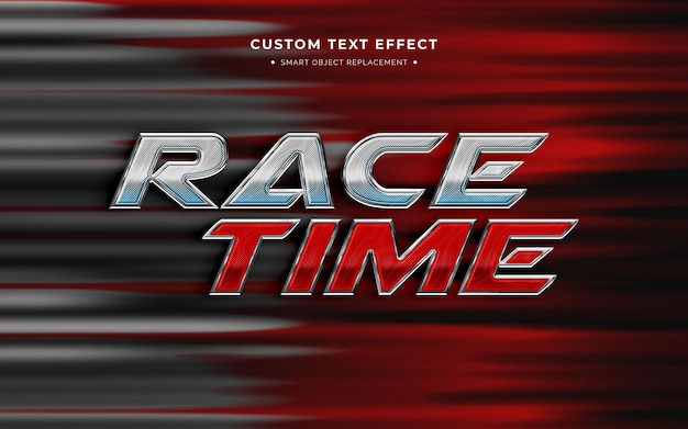 PSD racing movie and game 3d text style effect