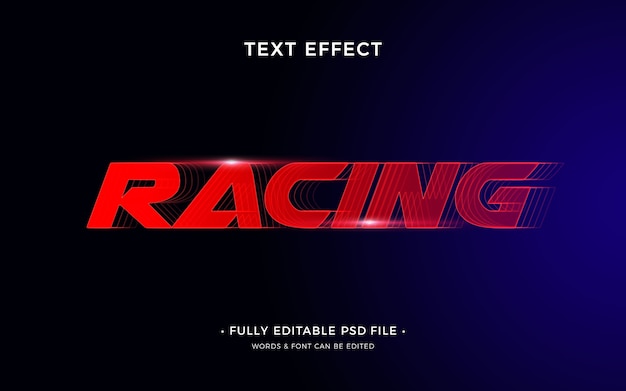 Racing Text Effect