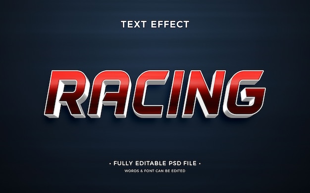 PSD racing text effect