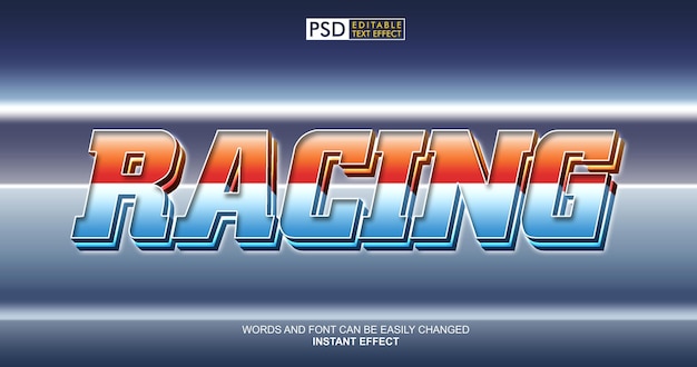 PSD racing text effect