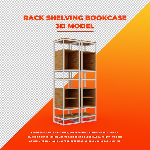 PSD rack shelving bookcase