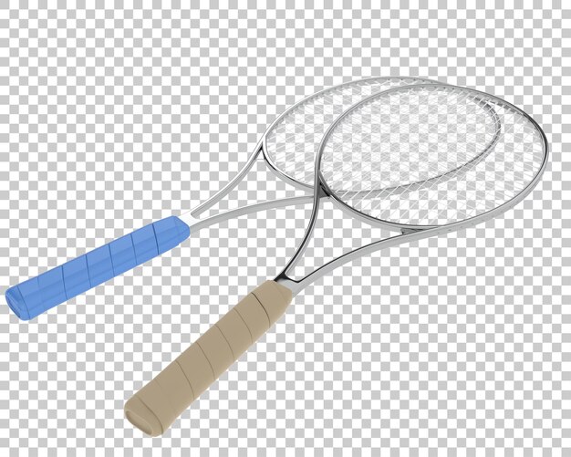 PSD 透明な背景の3dレンダリングイラストのラケット