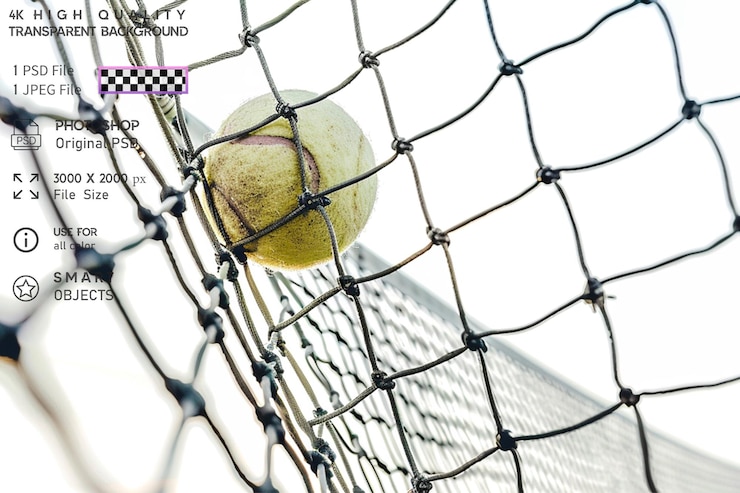 PSD a racket sport that can be played individually against on transparent background