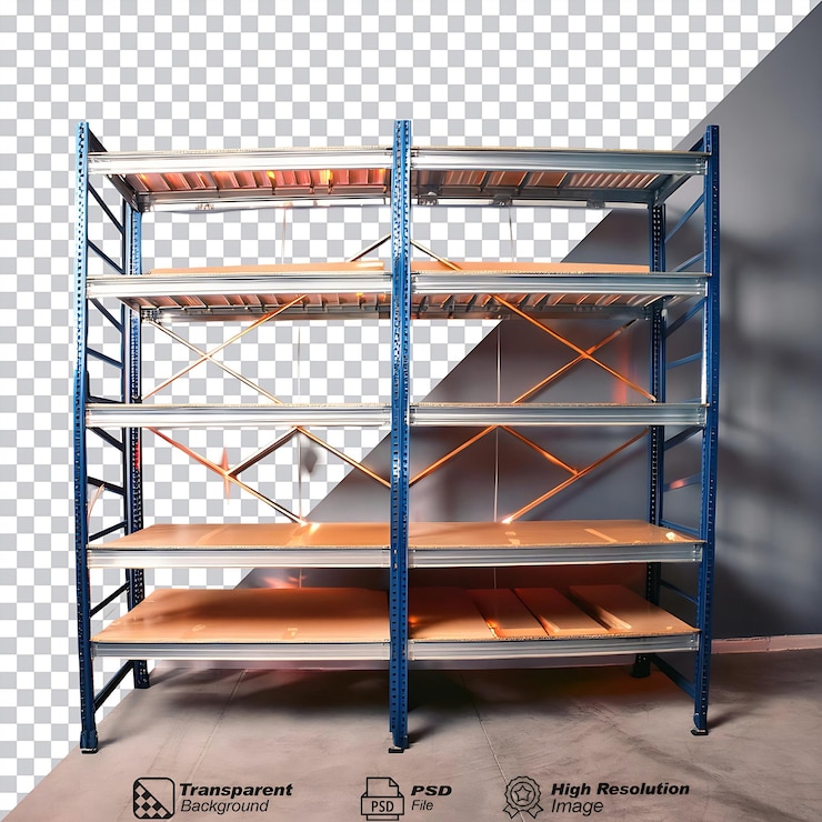 PSD racks isolated on transparent background