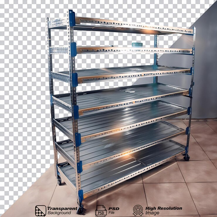 PSD racks isolated on transparent background