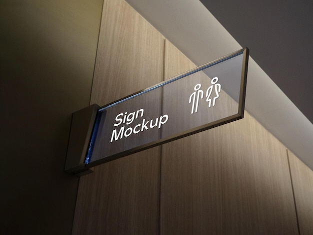 PSD ractangle sign mockup