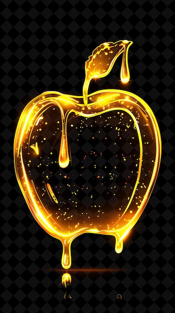 PSD radiant caramel apple zbudowany z rozdrobnionego karmelu dr neon color food drink y2k collection