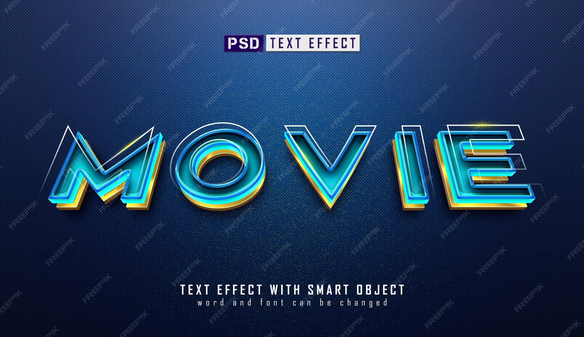 Premium PSD | Radiant Cinematic 3D Text Effect A Captivating Blend of 