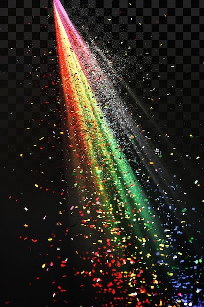 Radiant laser beam on transparent background