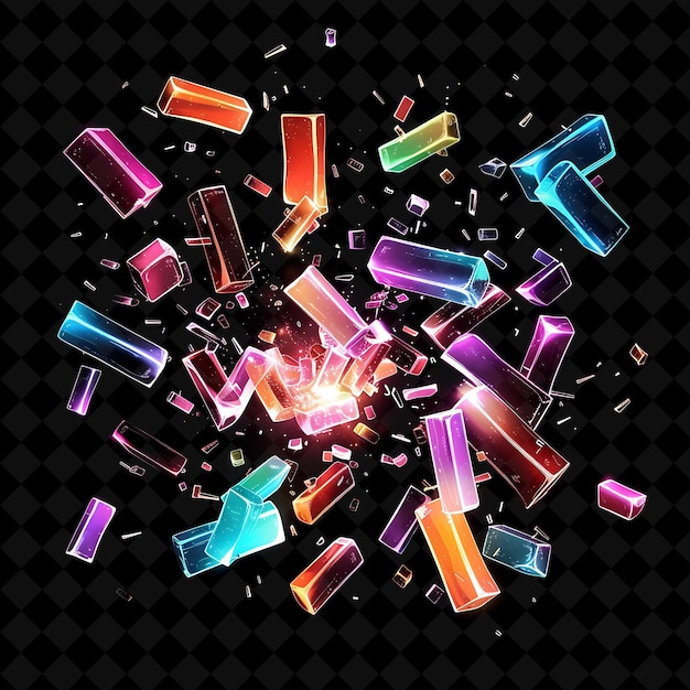 PSD radiant licorice allsorts arranged with shattered licorice p neon color food drink y2k collection