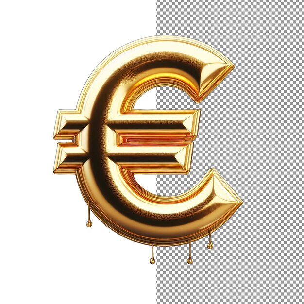 PSD radiant prosperity 3d euro symbol