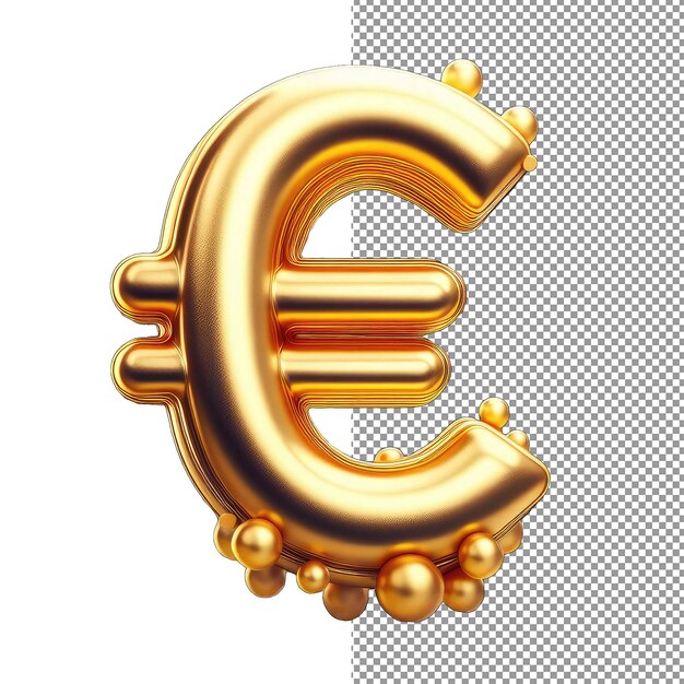 PSD radiant prosperity 3d euro symbol