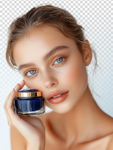 Radiant Skin Luxurious Dark Blue Skincare Application