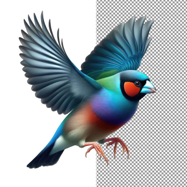 PSD radiant soar isolated bird grace on png background