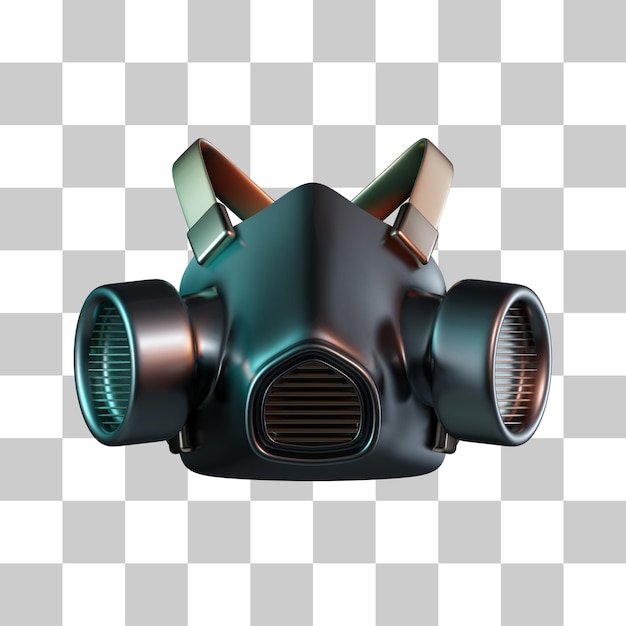 PSD radiation mask 3d icon