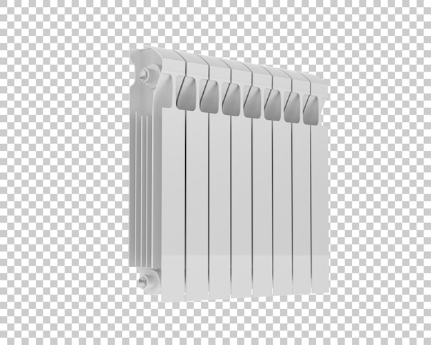 Radiator isolated on transparent background 3d rendering illustration