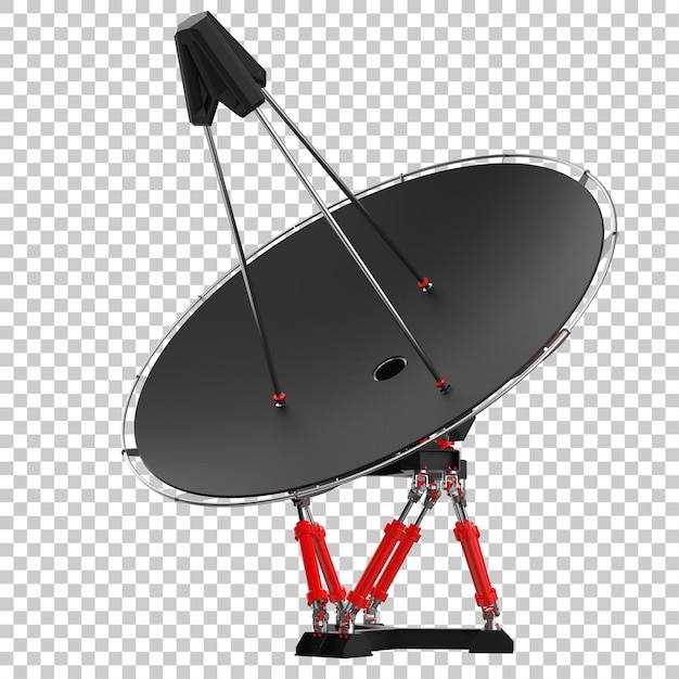 PSD radio antenna on transparent background 3d rendering illustration