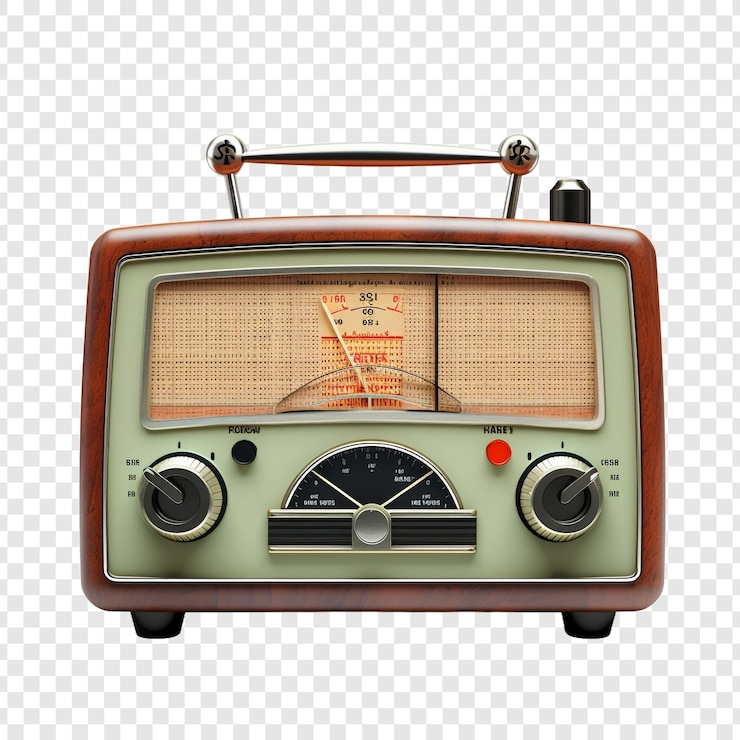 PSD radio isolated on transparent background