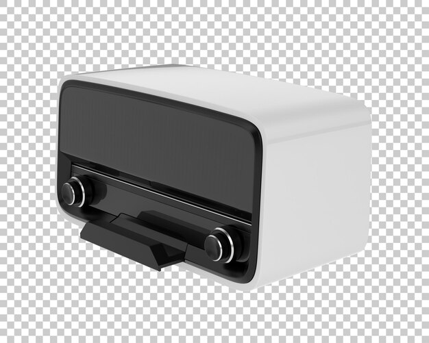 Radio isolated on white background 3d rendering illustration