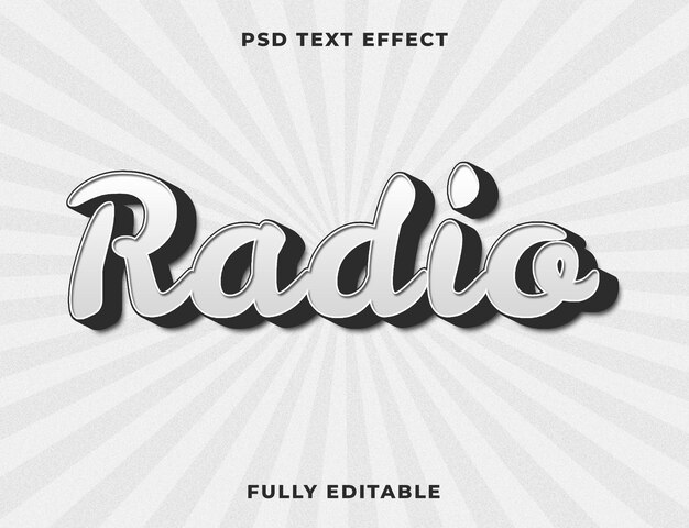 라디오 텍스트 효과 PSD