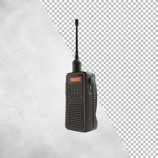 PSD radio walkietalkie isolated on transparent background