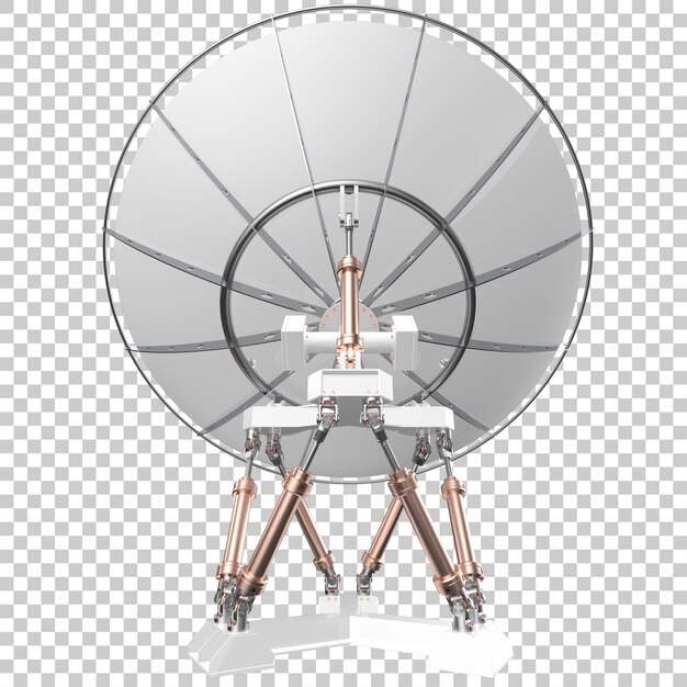 PSD radioantenne geïsoleerd op transparante achtergrond 3d-rendering illustratie