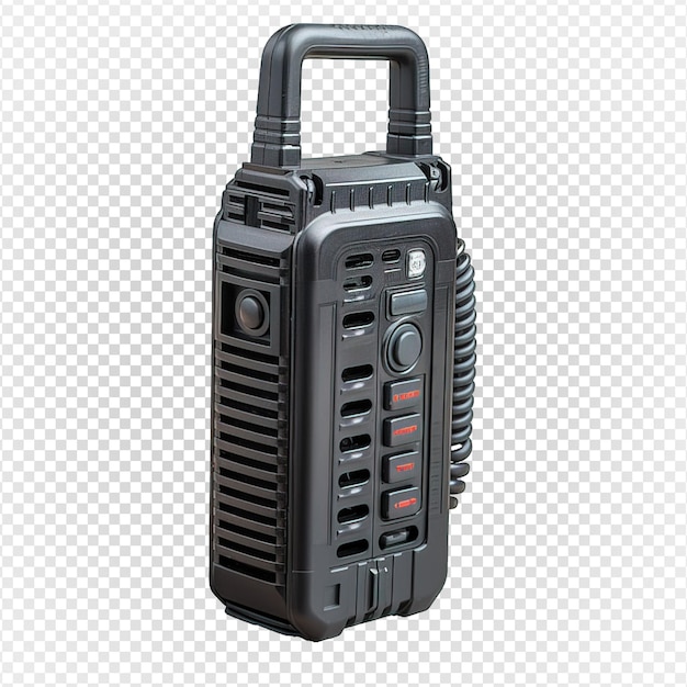 Radiocommunicatie geïsoleerd op transparante achtergrond walkie talkie png generatieve ai