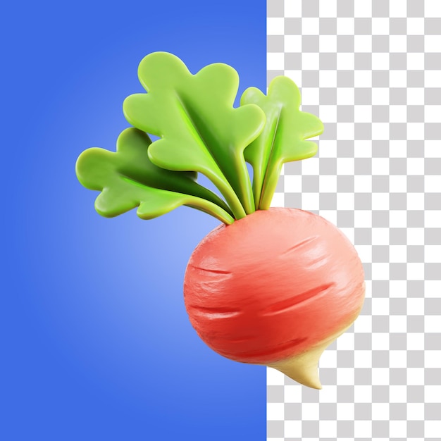 Radish 3d icon 3