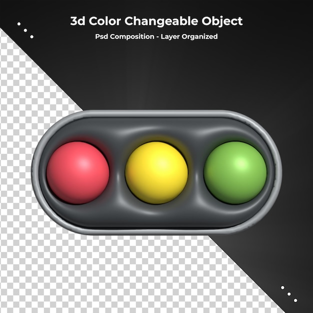. Radyasyon 3D render uyarısı veya renkli parlak simge işareti