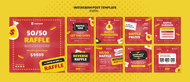 PSD raffle template design