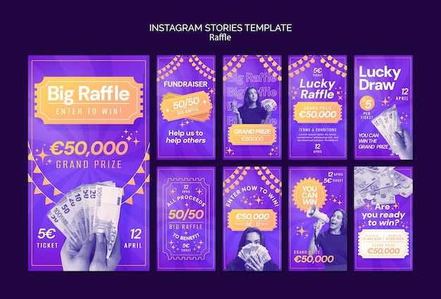 PSD raffle template design