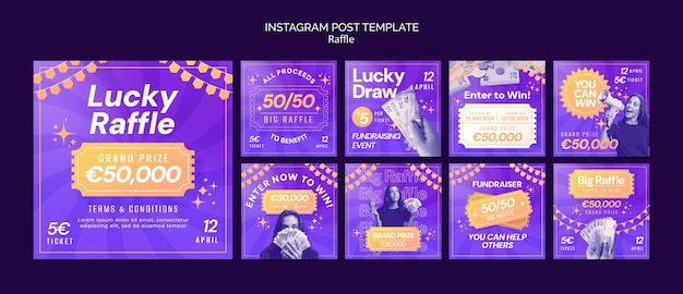 PSD raffle template design