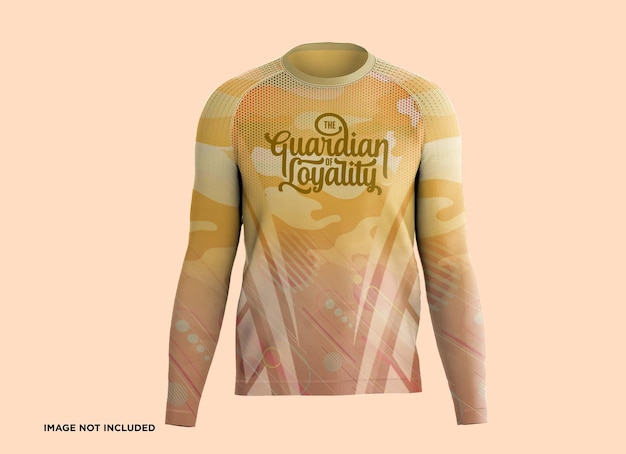 PSD mockup a maniche lunghe raglan